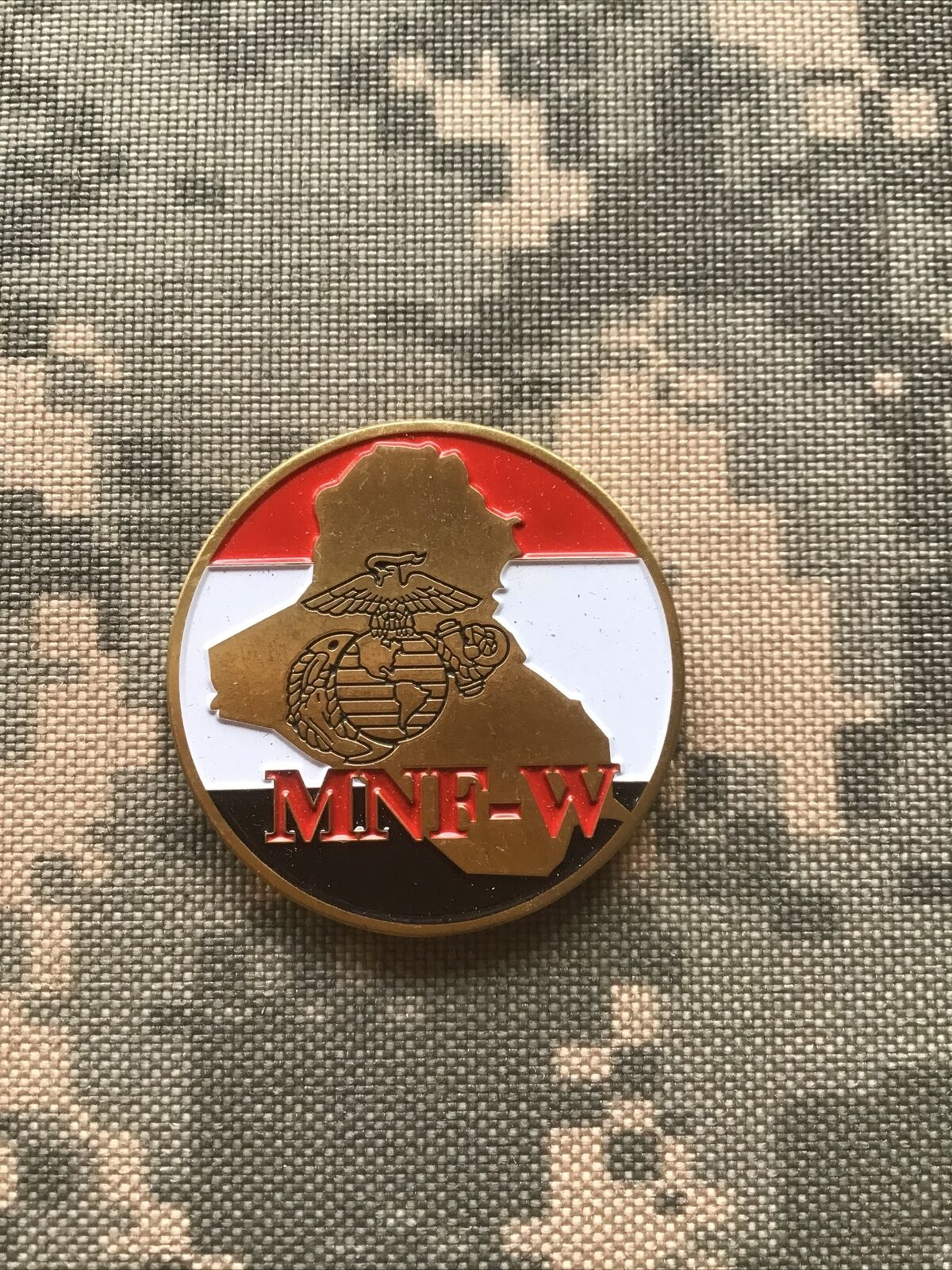 USMC Marine Corps Multi National Forces West MNF-W Iraq Challenge Coin 1-1