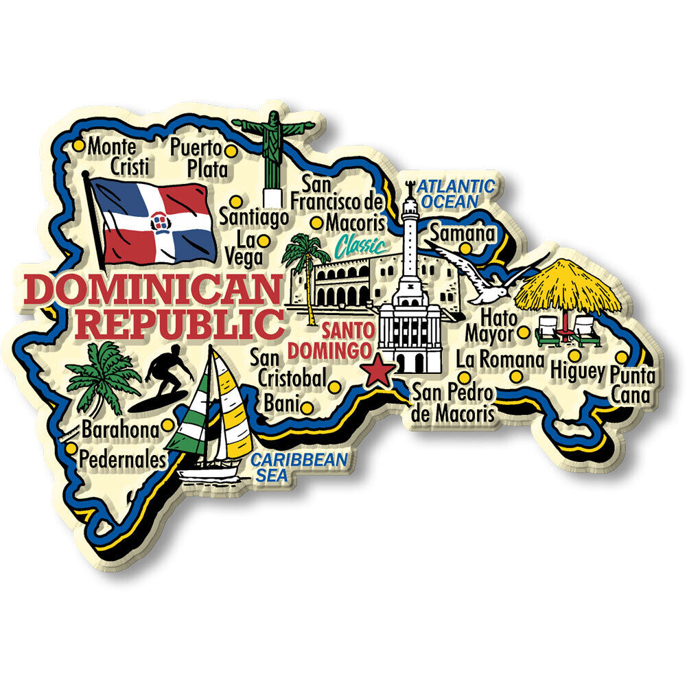 Dominican Republic Jumbo Country Magnet by Classic Magnets