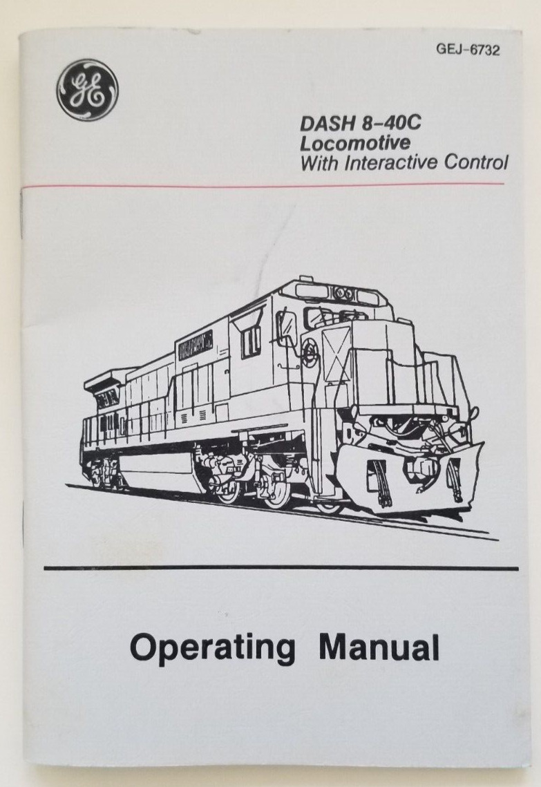 GE DASH 8-40C Locomotive With interactive Control Operating Manual, pre-owned