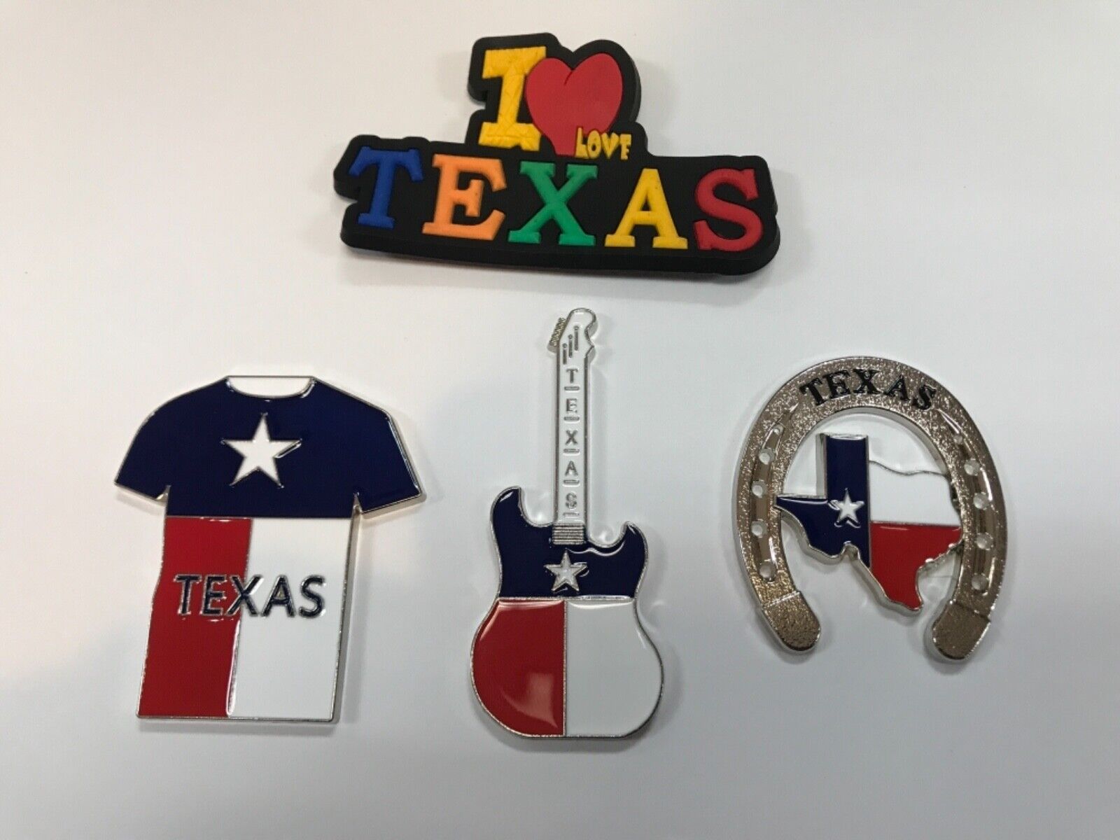 Texas The Lone Star State Souvenir Fridge Magnet 4 Pcs. 