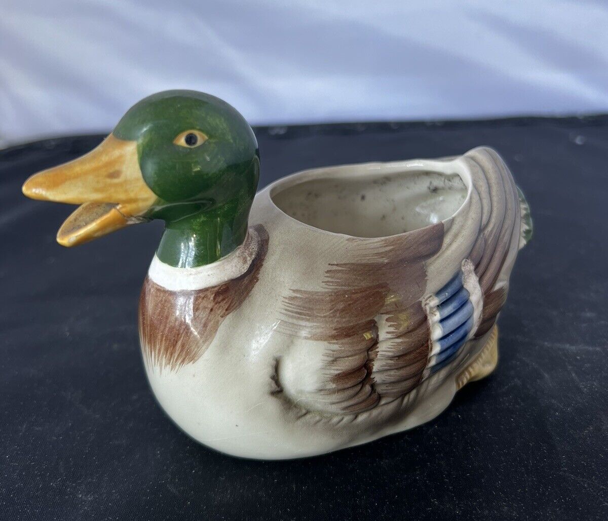 Vintage Otagiri Mallard Duck Planter  1981 9\