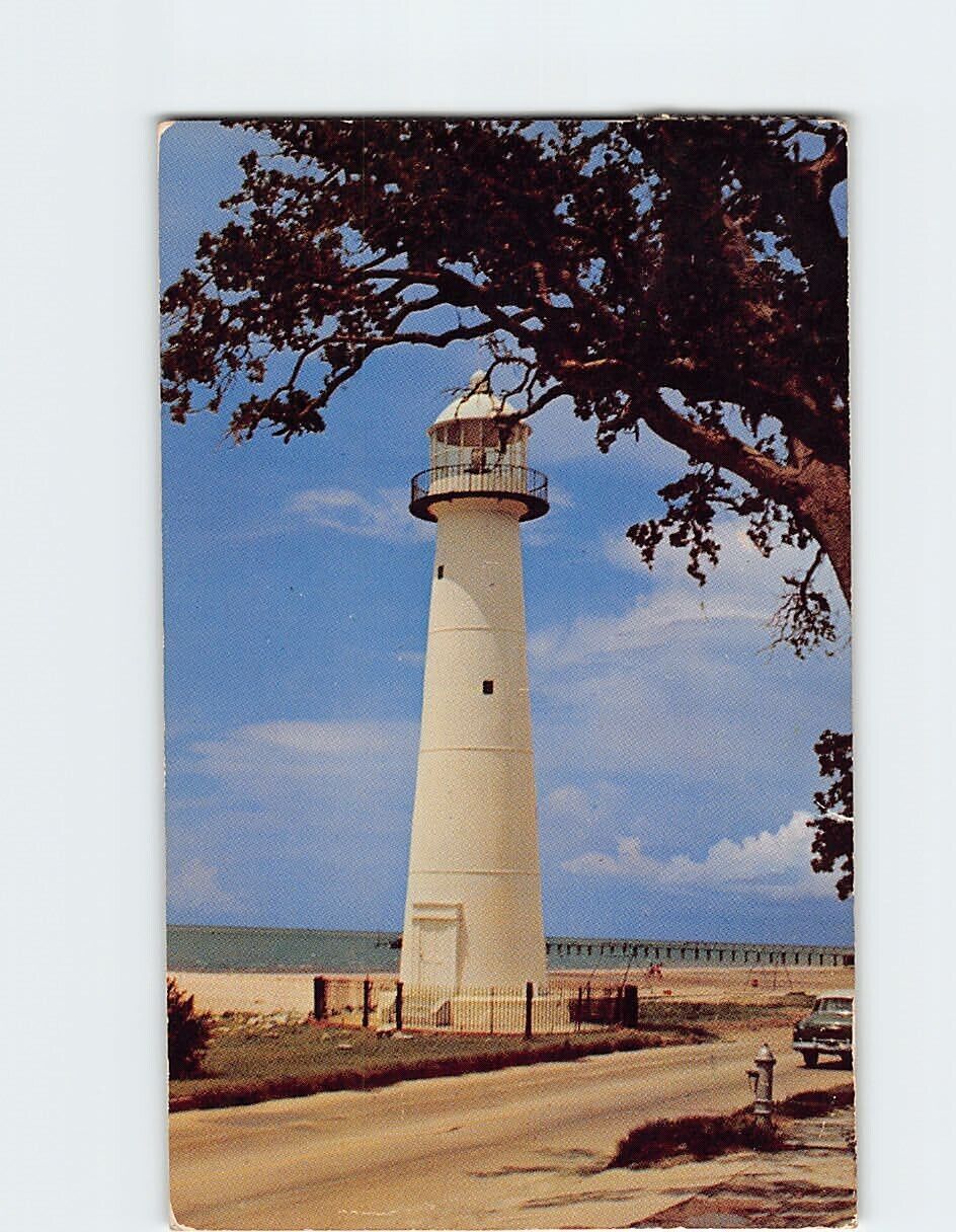 Postcard Historic Old Biloxi Lighthouse Biloxi Mississippi USA