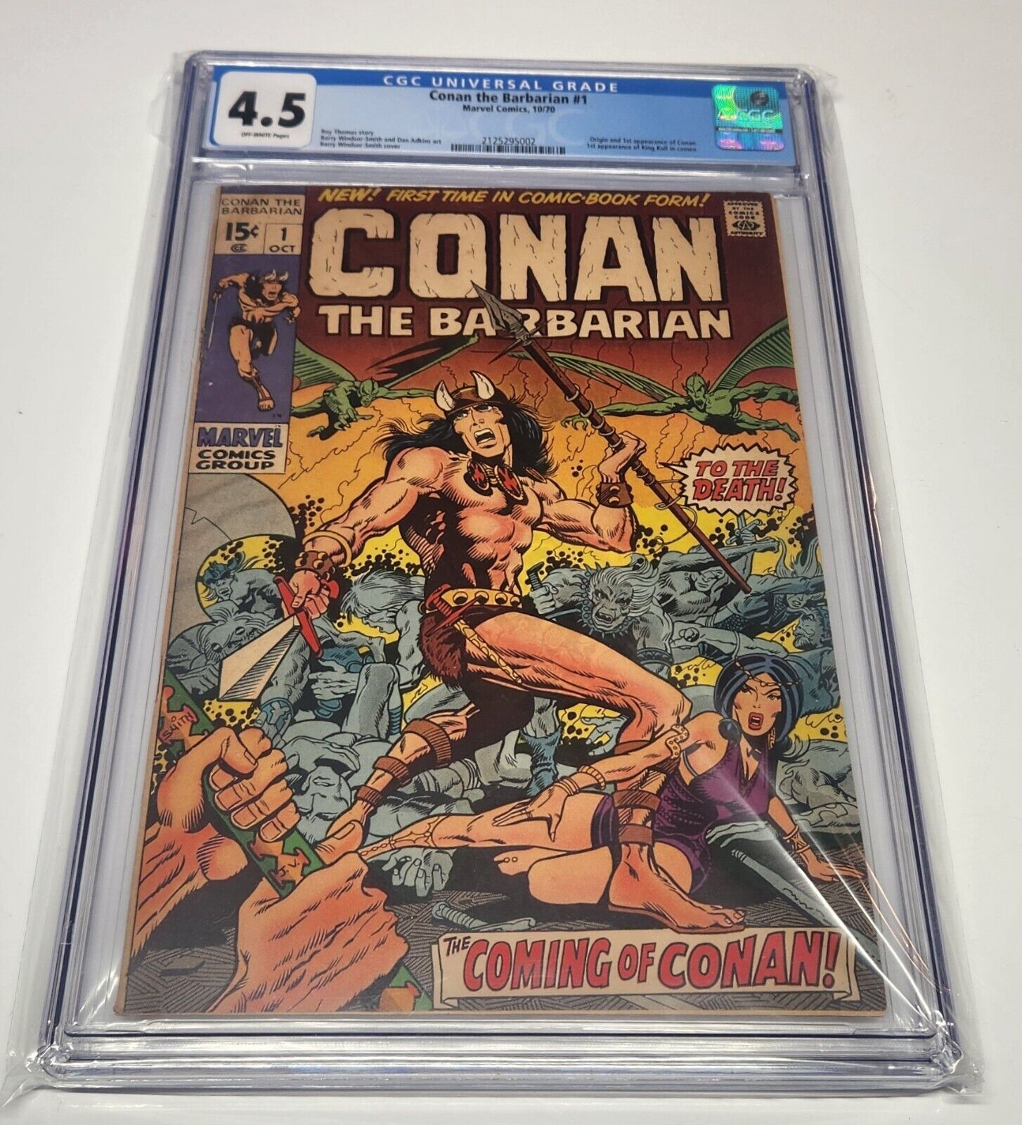 CONAN THE BARBARIAN #1 CGC 4.5 OFF-WHITE PAGES 