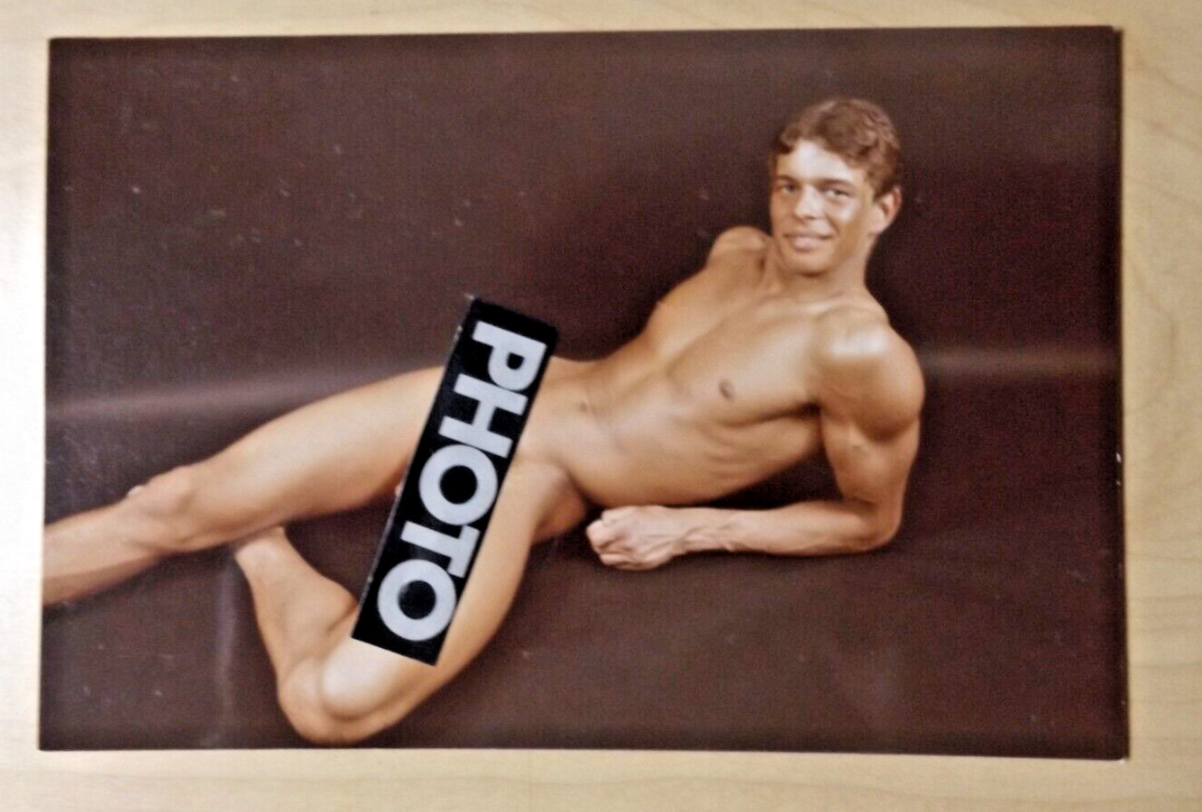 Cir 1970s Classic Beefcake Male Nude Mature Snapshot Photo Art Gay Interest 6x4