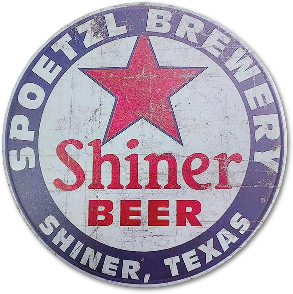 Vintage Tin Sign, Shiner Beer Shiner Texas, Retro Metal Home Decor, Funny Decora