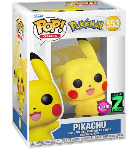 Funko Pop Pokemon Pikachu Flocked Special Edition 553  Exclusive