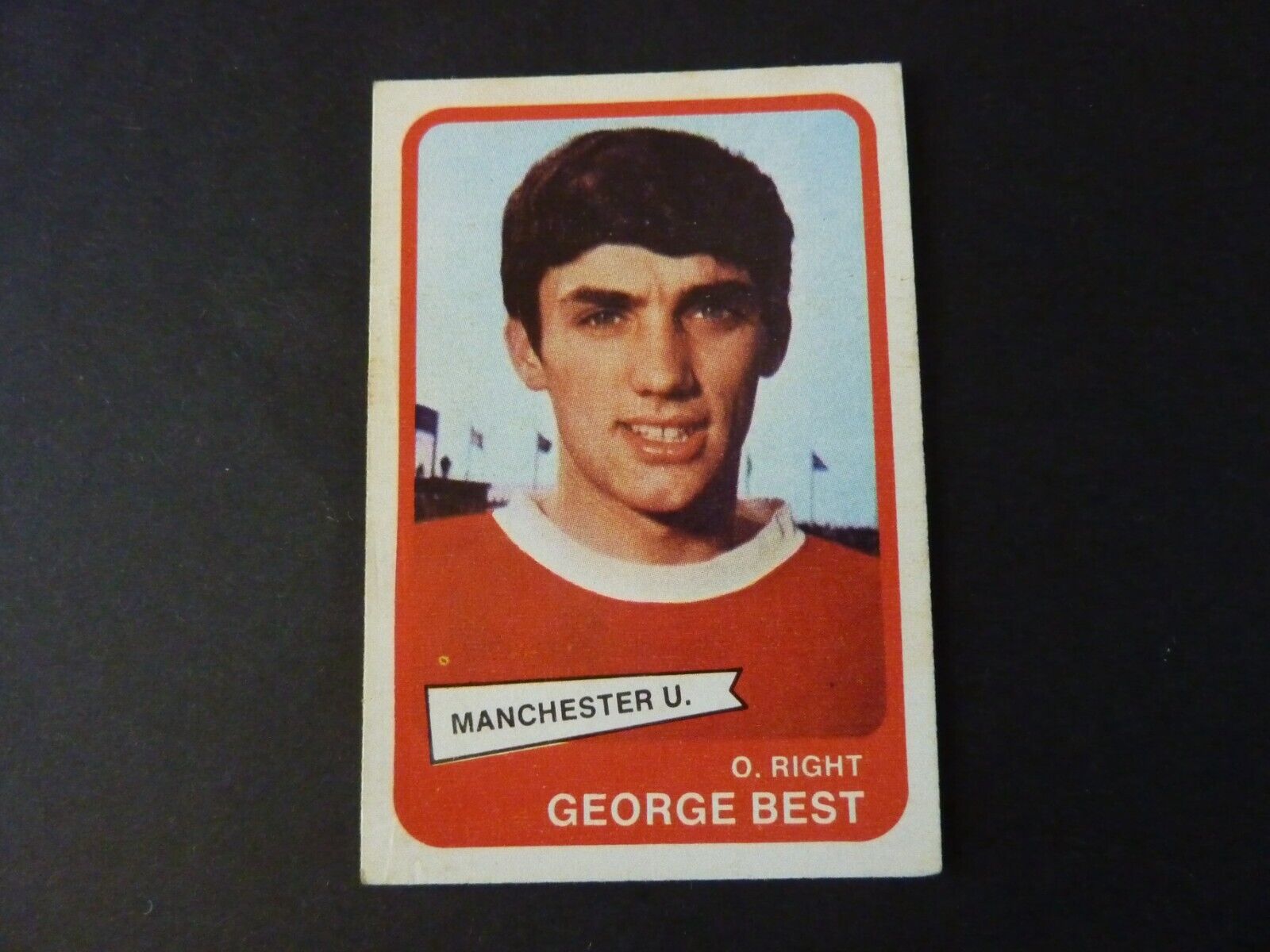 George Best A&BC Yellow Backed Football Card from 1968 - VGC No 44 - Man Utd