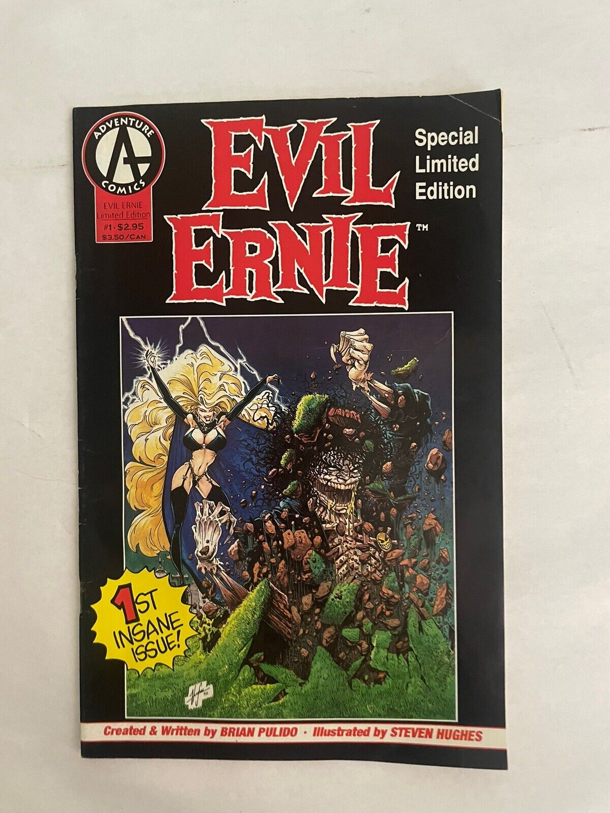1992 Adventure Comics Evil Ernie 1 Special Limited Edition Steven Hughes Cover 