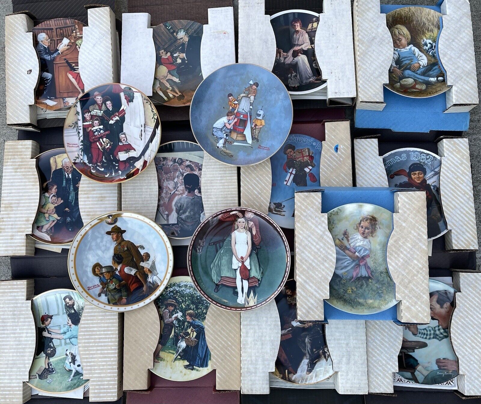 LOT of 17 Collector Plates Norman Rockwell Bradford Exchange RECO Collection