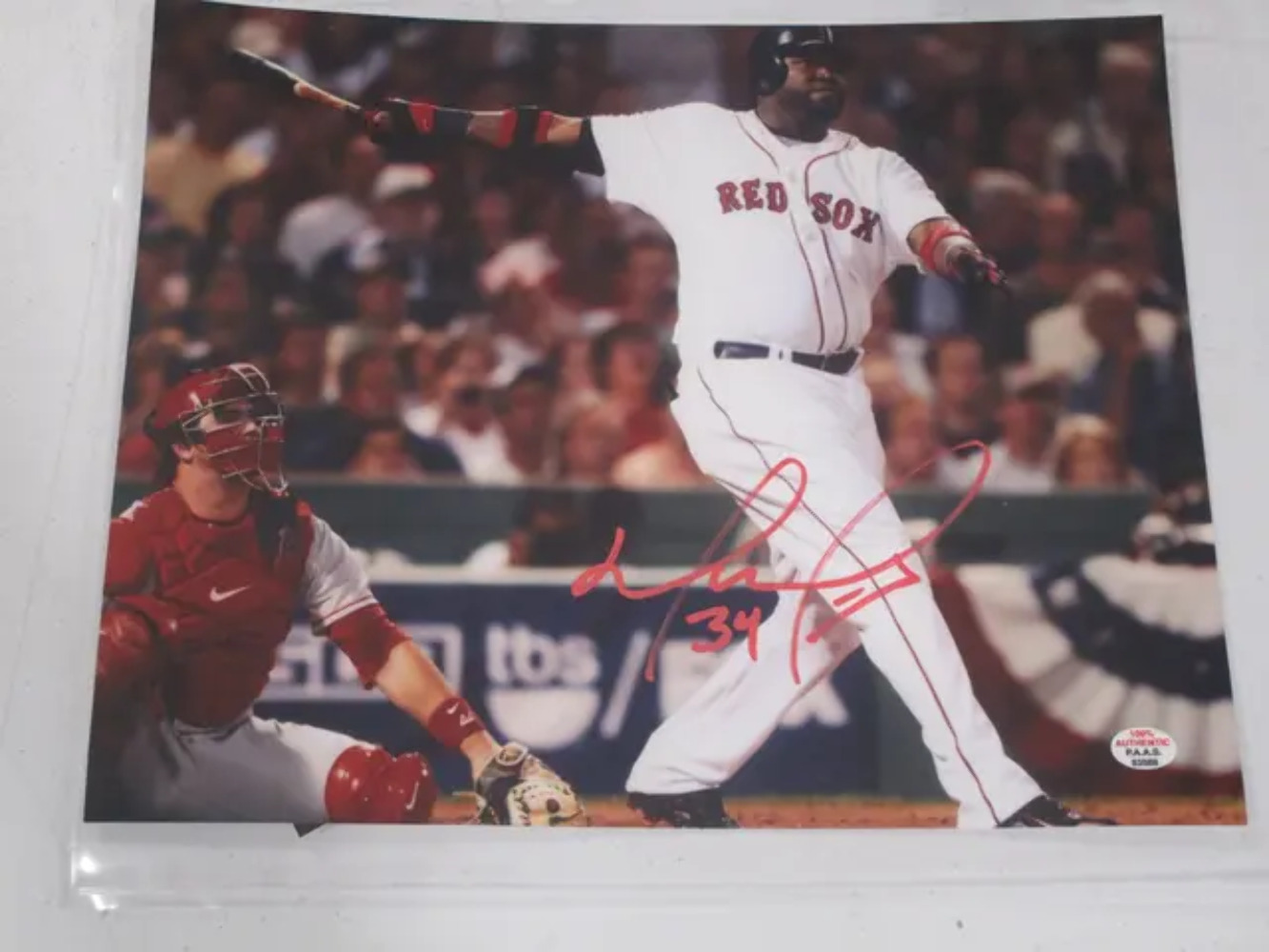 David Ortiz of the Boston Red Sox signed autographed 8x10 photo PAAS COA 588