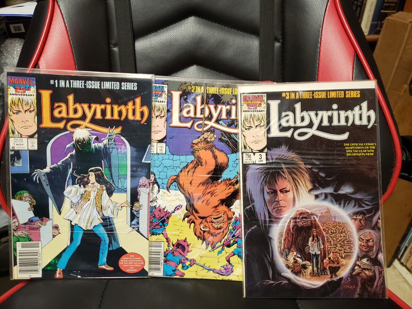 Labyrinth 3 Issue Comic Set 25th Anniversary David Bowie. Marvel John Buscema