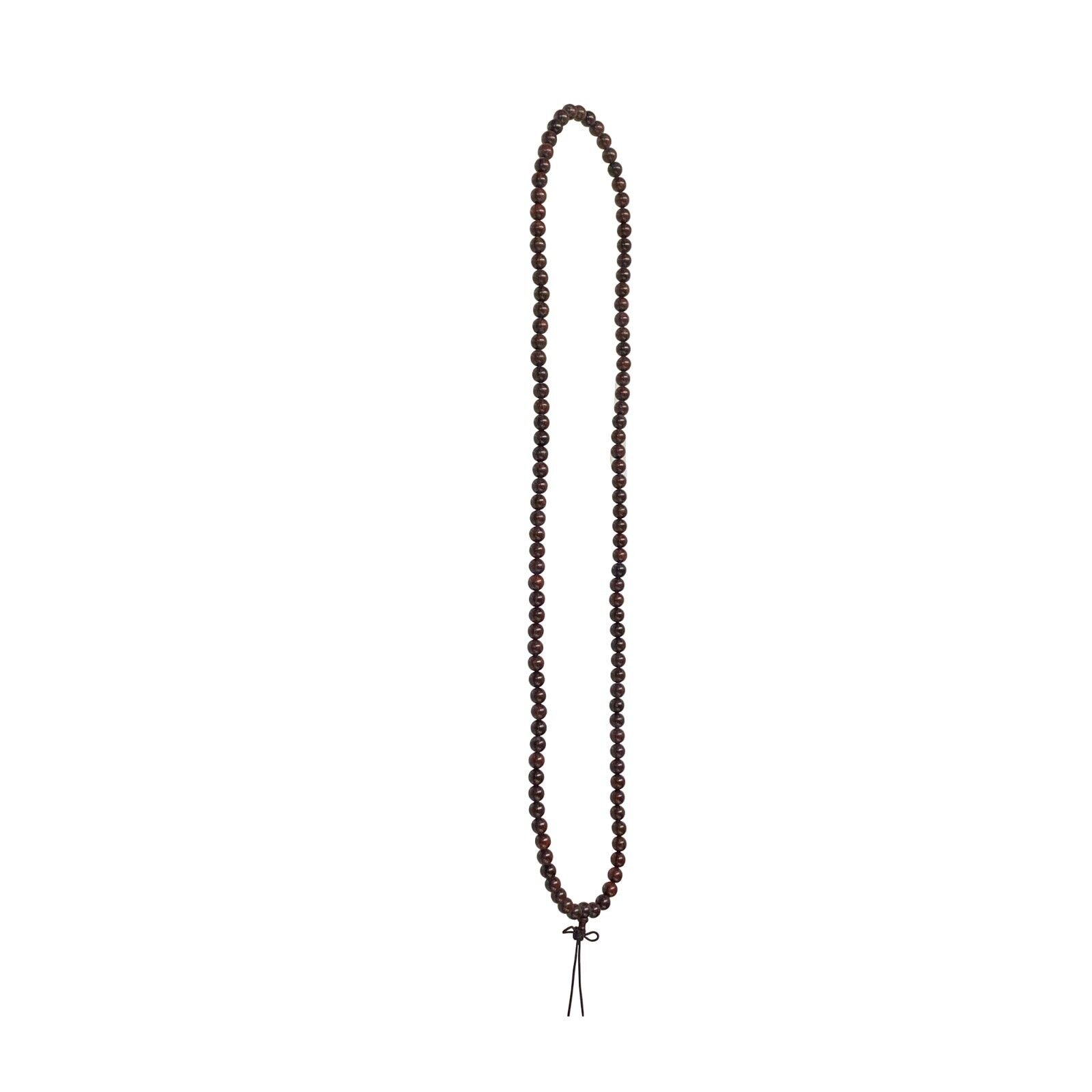 Long Oriental Brown Wood Beads Hand Rosary Praying Chain ws3834