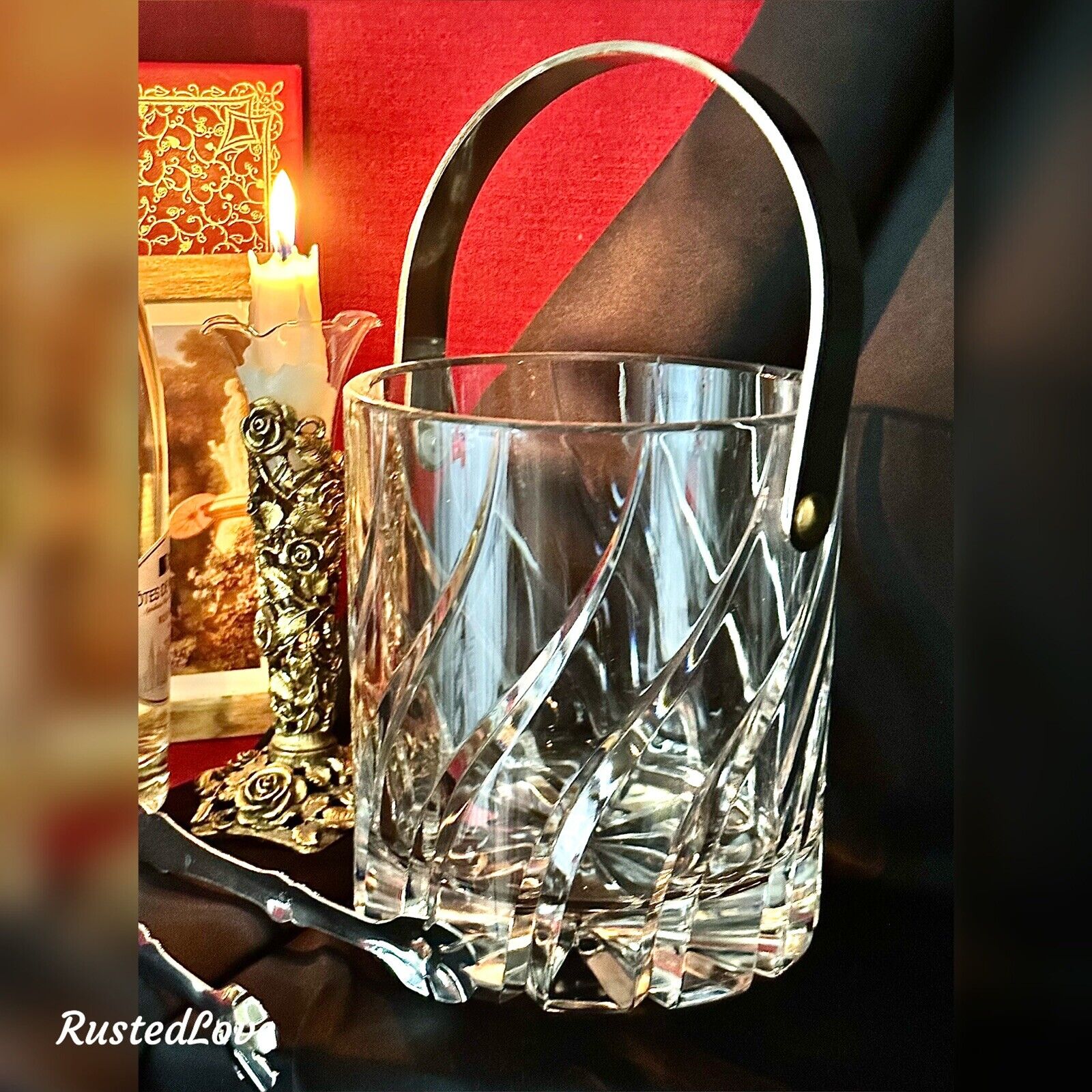 Champagne Bucket Mikasa Olympus Cut glass Crystal Ice Bucket made in Slovenia -