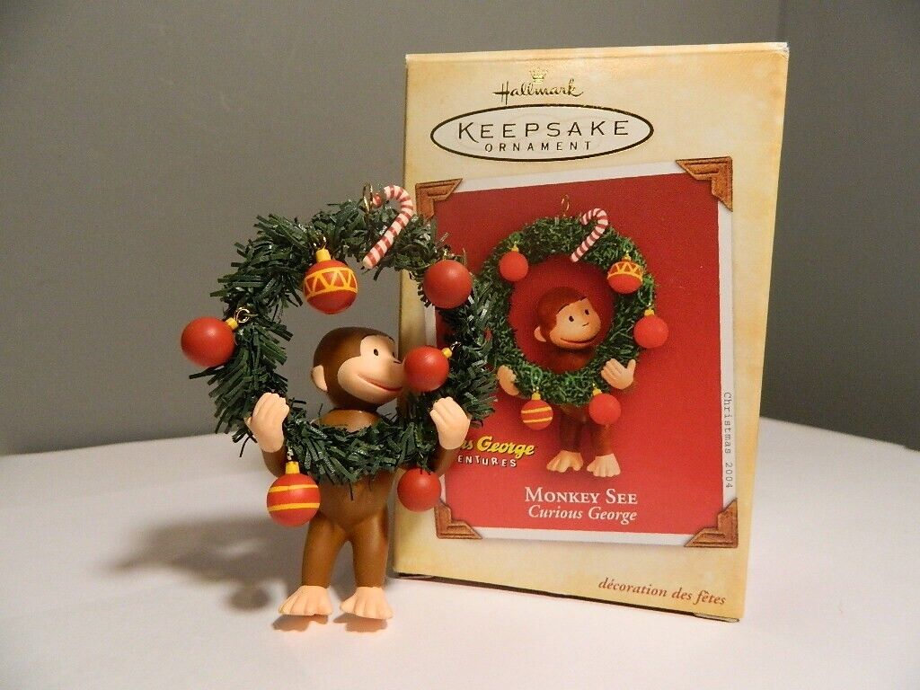Hallmark 2004 Curious George “Monkey See” Keepsake  Ornament