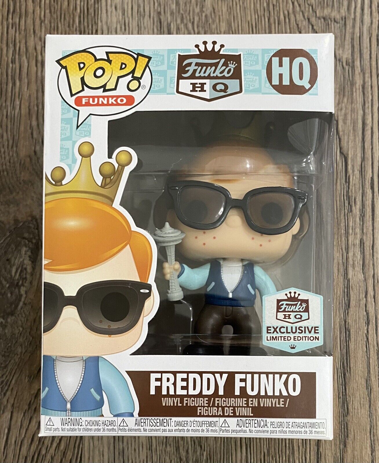 Funko Pop Freddy Funko w/ Space Needle Funko HQ Exclusive w/ Protector