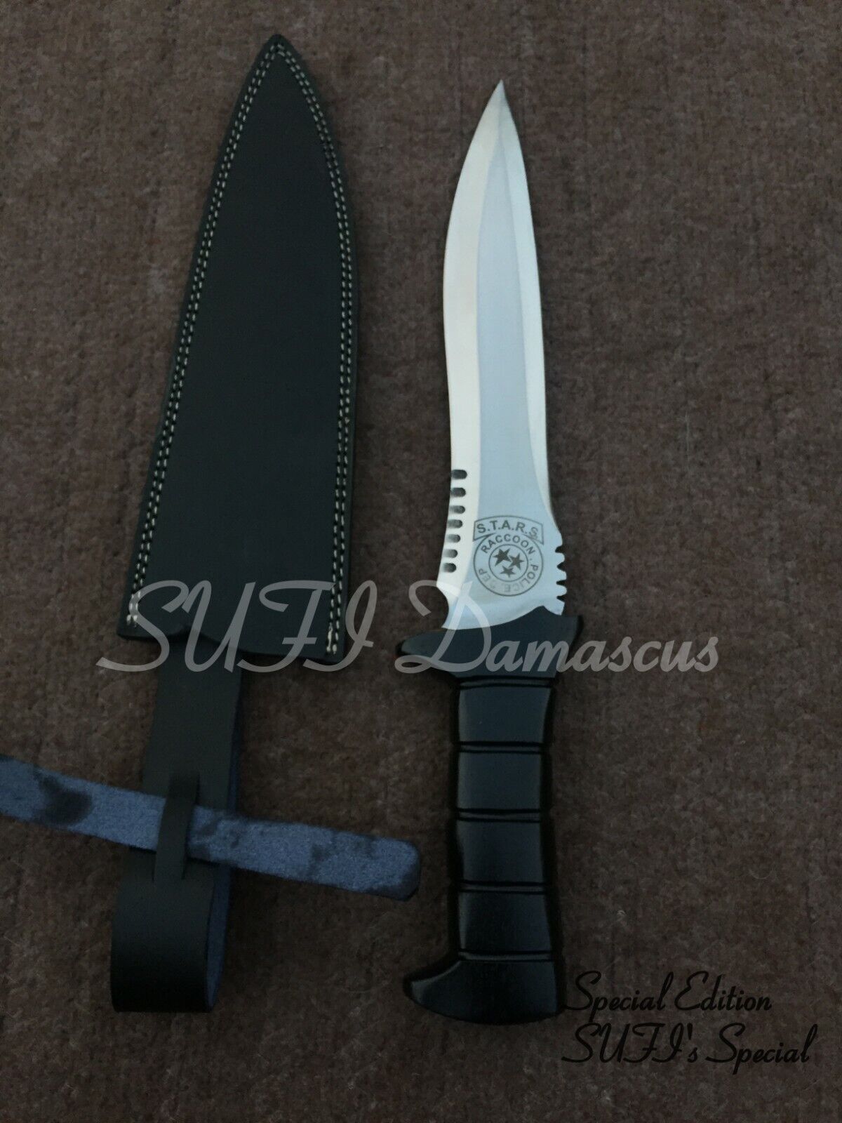 Handmade 5160 Spring Steel RE4 Leon Kennedy's Knife,Bowie knife,Tactical Knife 3