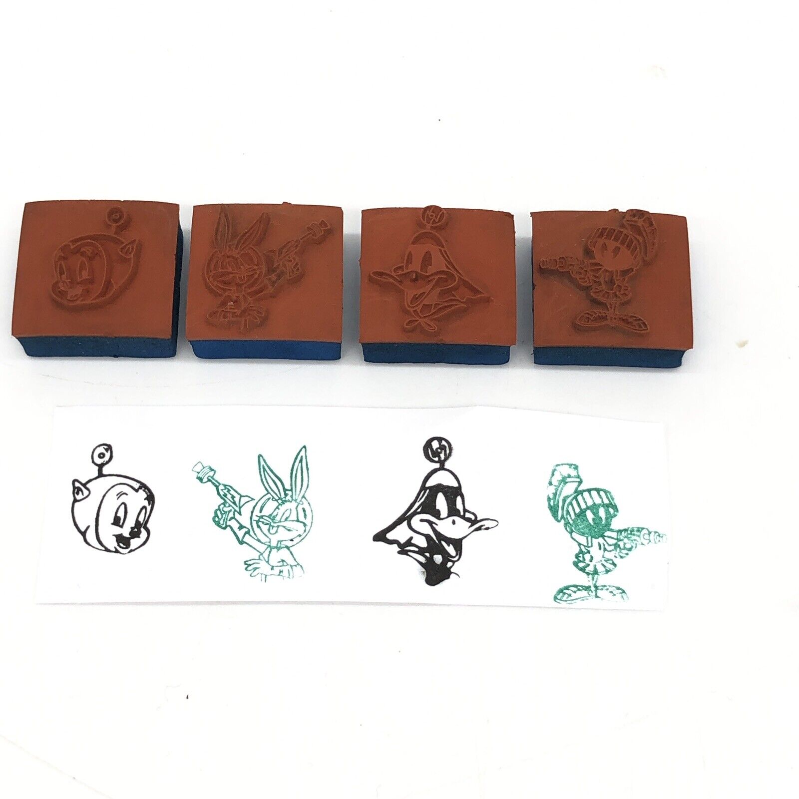 Duck Dodgers Looney Tunes Sci-Fi Lot Of 4 Rubber Stamps 1980 Extremely Rare