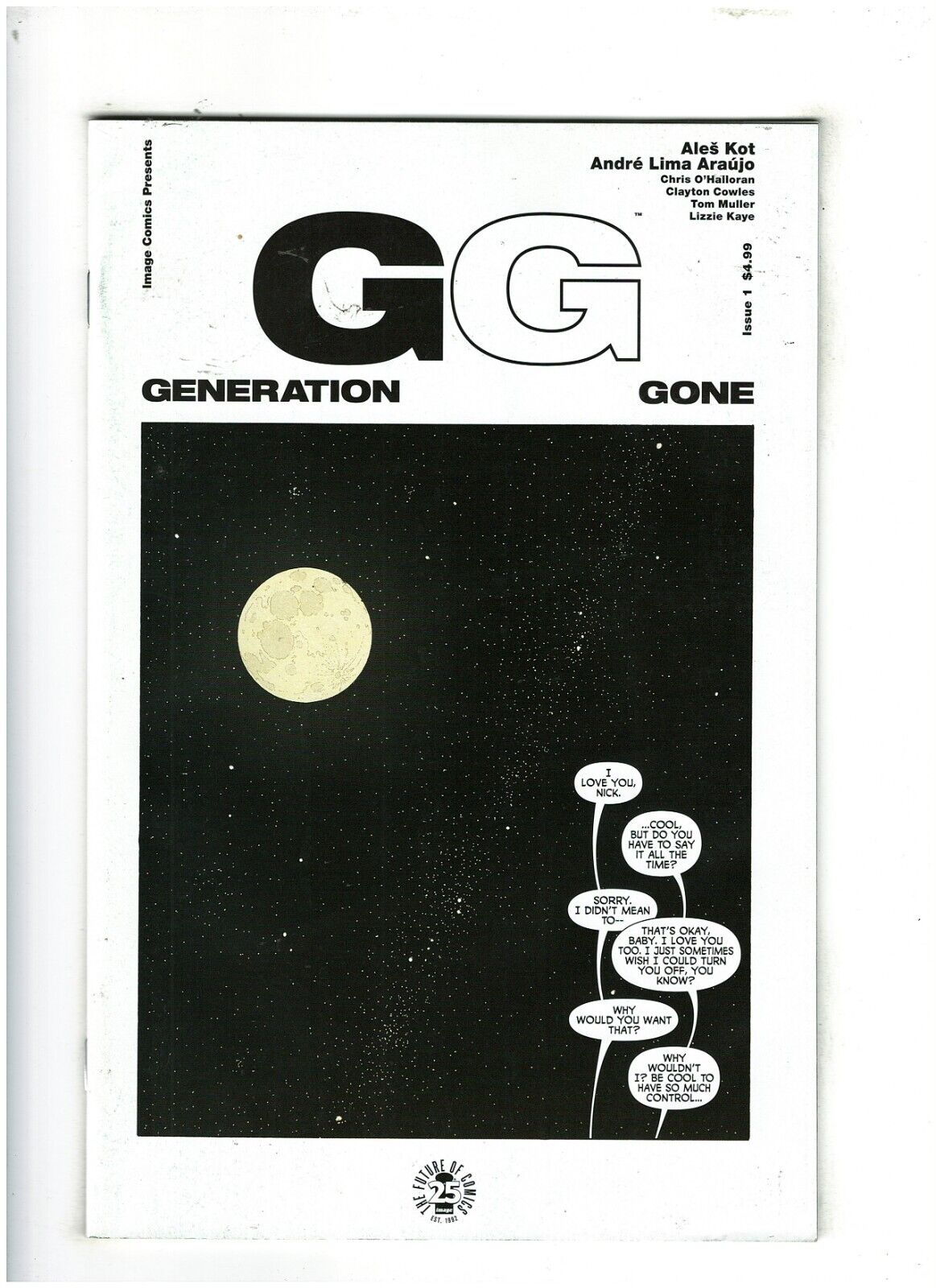 Generation Gone #1 VF/NM 9.0 Image Comics 2017 Ales Kot