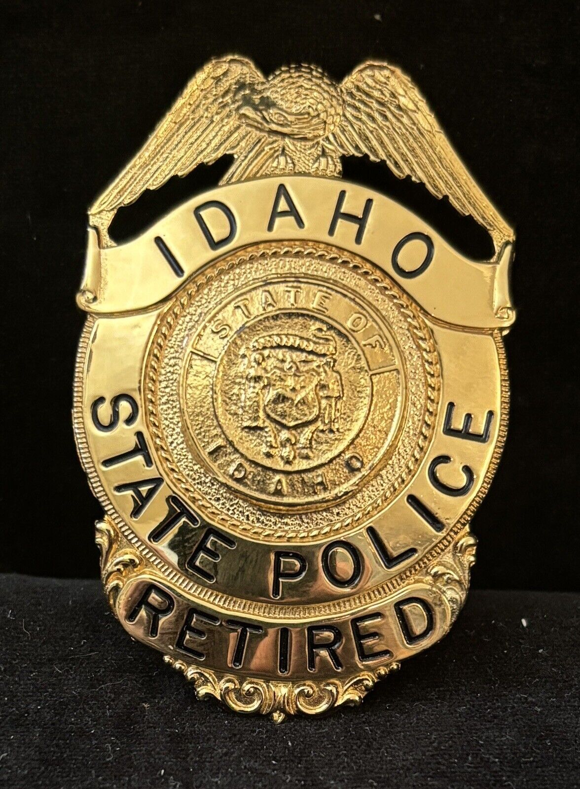 Vintage Obsolete Idaho State Police Cap Badge Retired