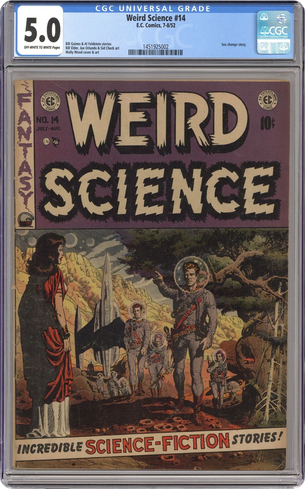 Weird Science #14 CGC 5.0 1952 1451925002