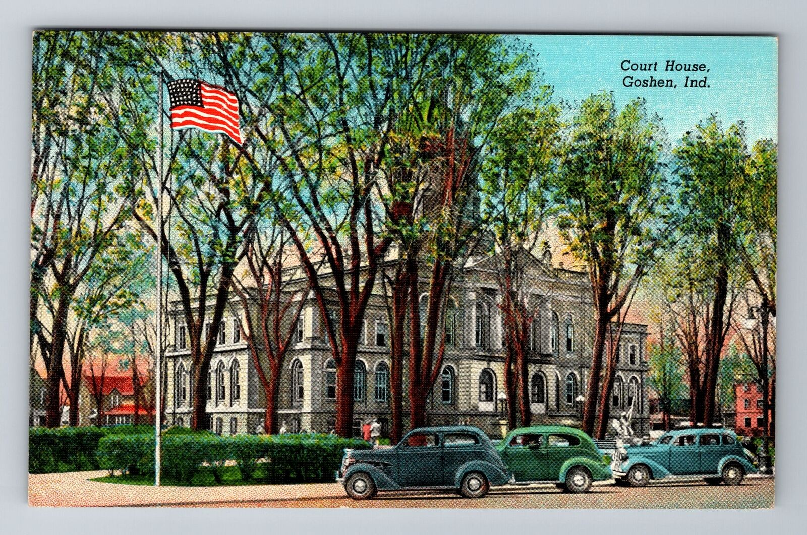 Goshen IN-Indiana, Courthouse, Antique, Vintage Postcard