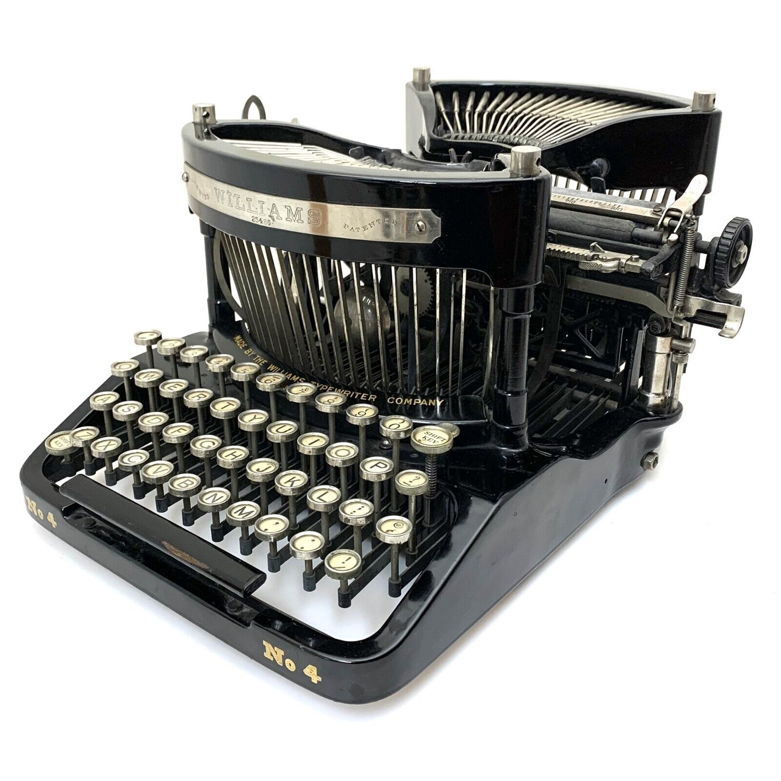 1904 Williams No.4 Typewriter Antique Schreibmaschine 打字机 Classic Black 타이프라이터