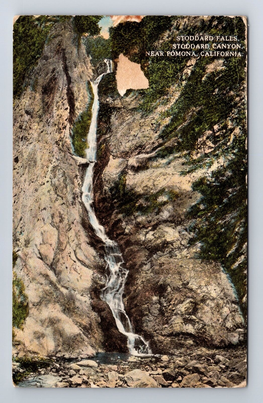 Pomona CA-California, Stoddard Fales, Stoddard Canyon, Vintage c1920 Postcard