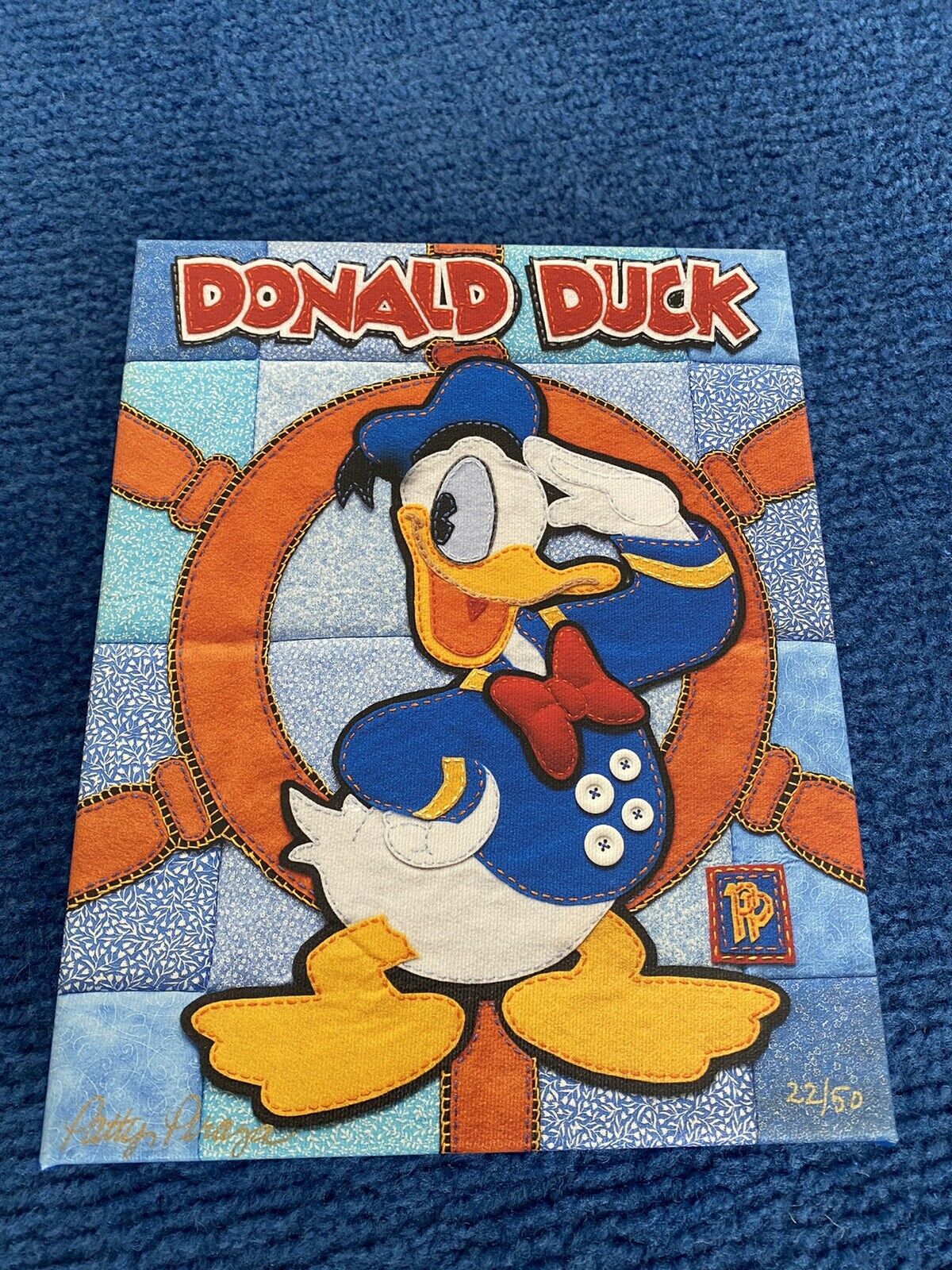 Disney LE 22/50 Donald Duck Gallery Wrap Patty Peraza Signed D23 Expo Coa