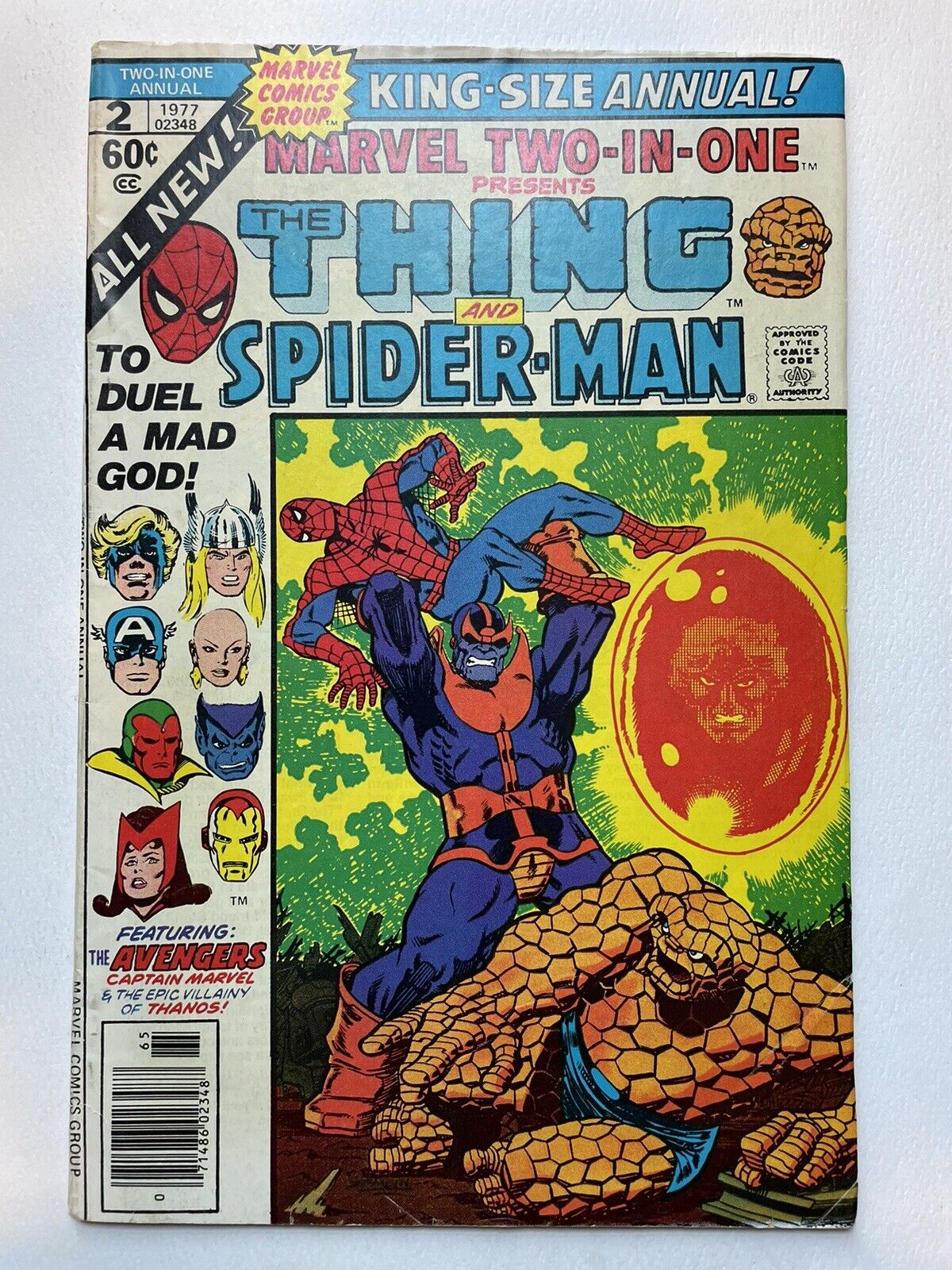 MARVEL TWO-IN-ONE ANNUAL #2 (1977) *Thanos Key Newsstand* 🔑
