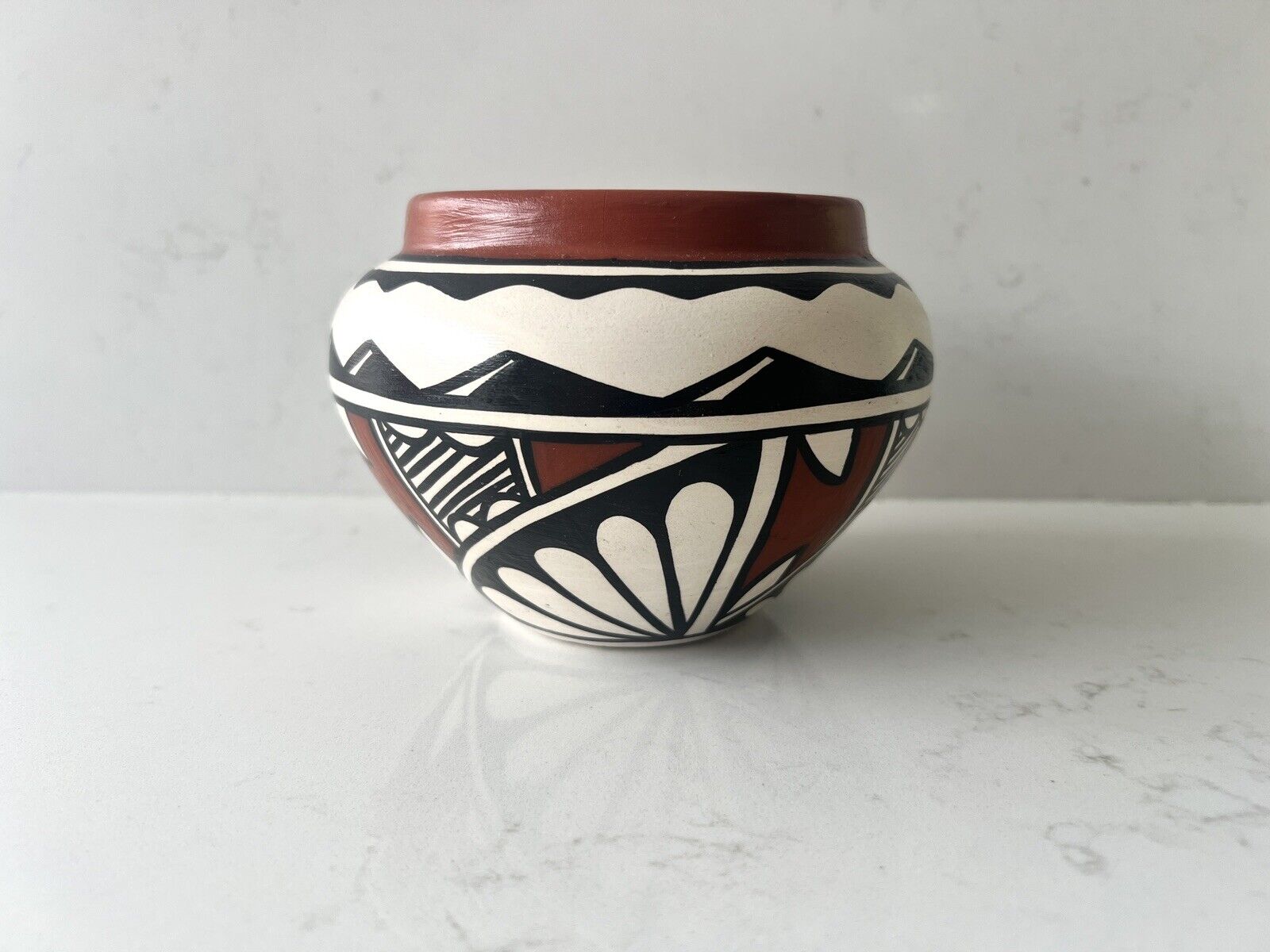 Zuni Handmade Pottery Signed Faylene Gchachu Authentic Native American Ceramic