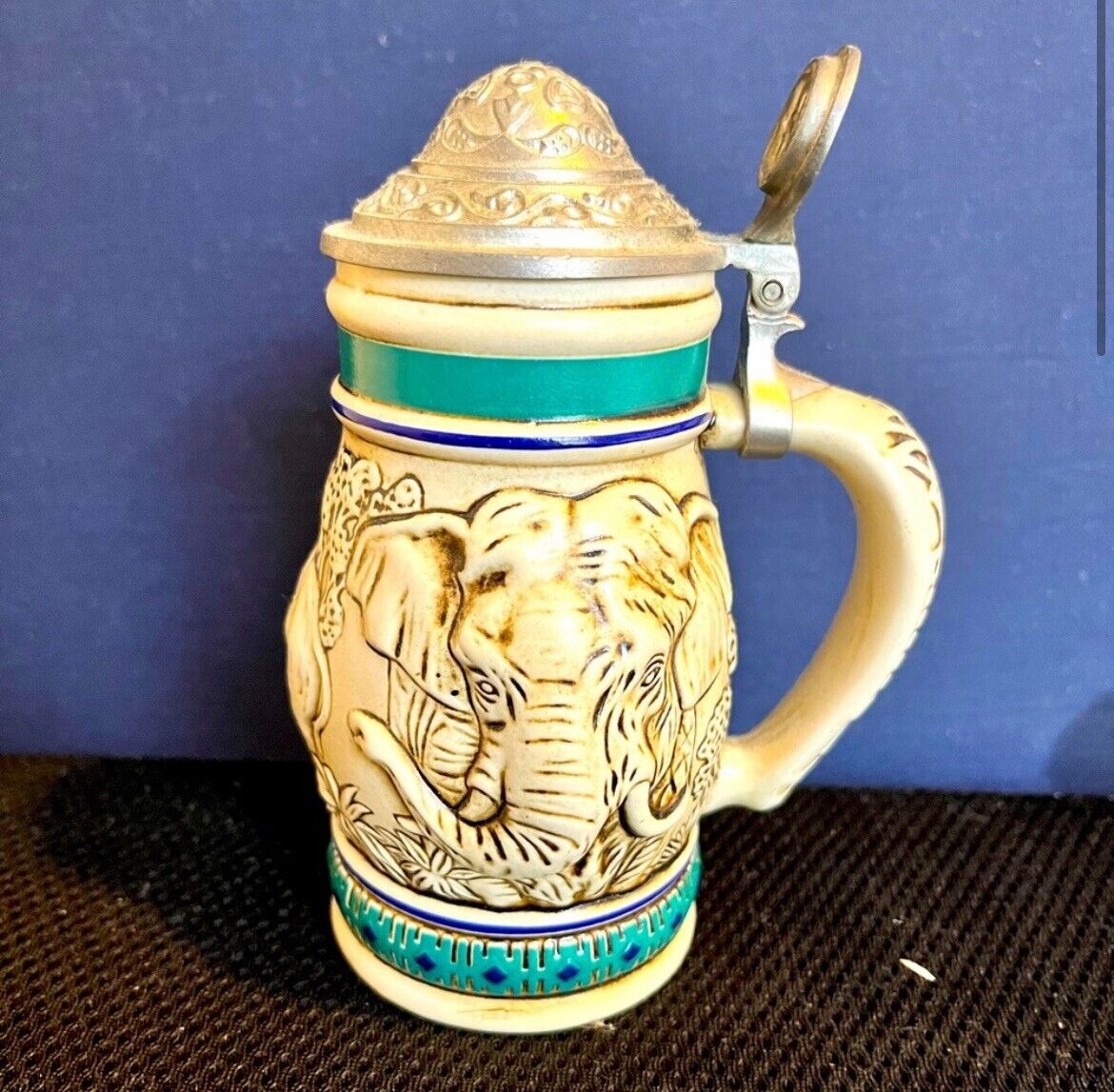 Vintage Avon 1990 Endangered Elephant Stein Mug