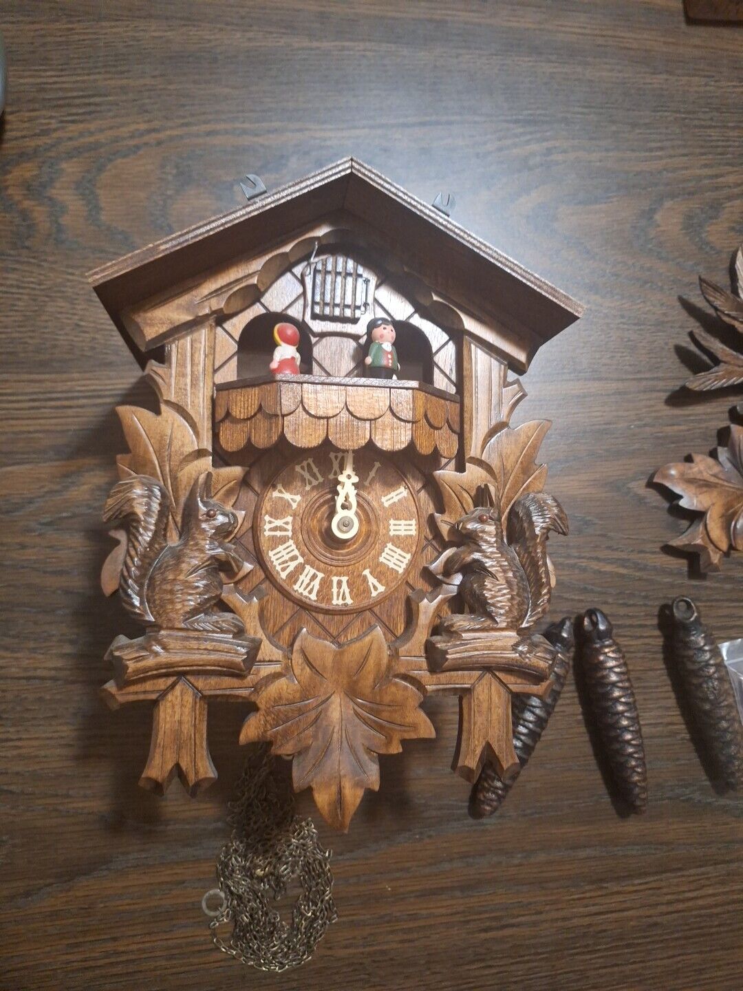 Germany Cuckoo Clock With Mapsa Swiss Musical Movement Der-Frohliche Wanderer 