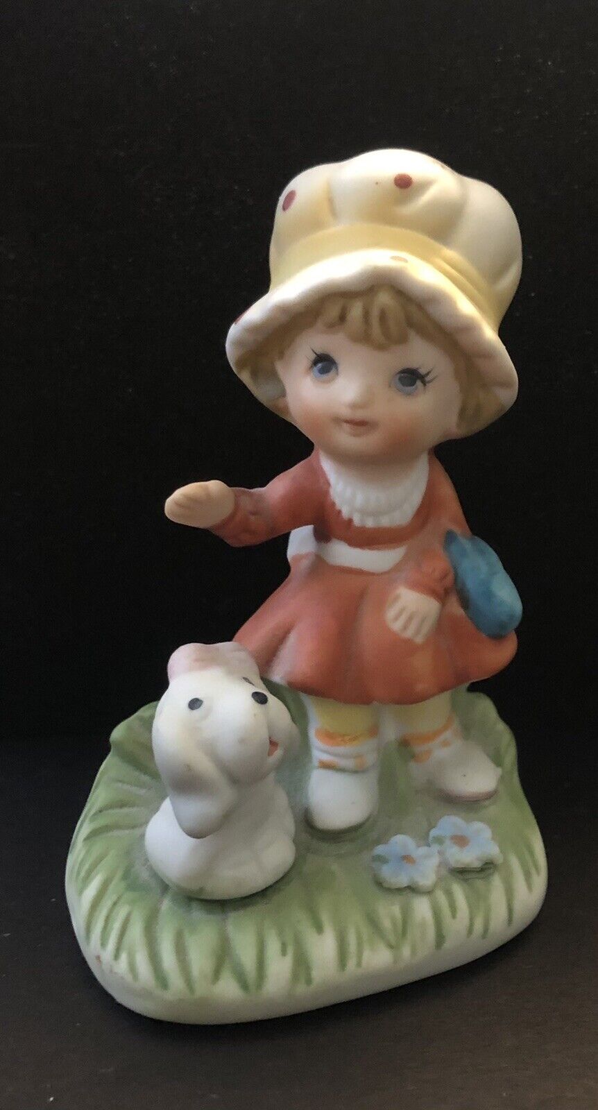 HOMCO Little Girl & Puppy Dog Figurine Shelf Decor