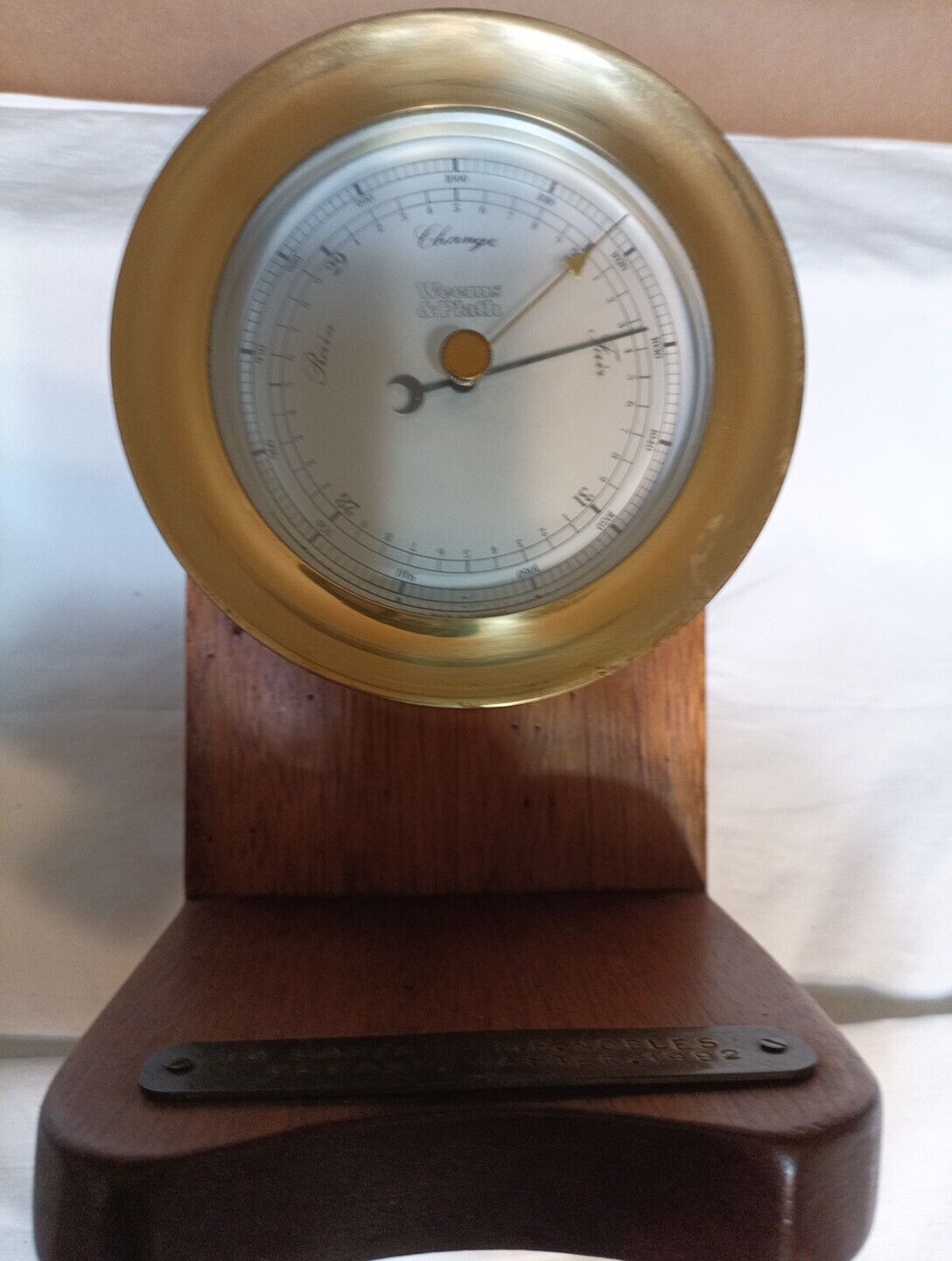 VINTAGE WEEMS & PLATH GERMANY Admiral Collection SHIP BOAT YACHT BAROMETER *Read