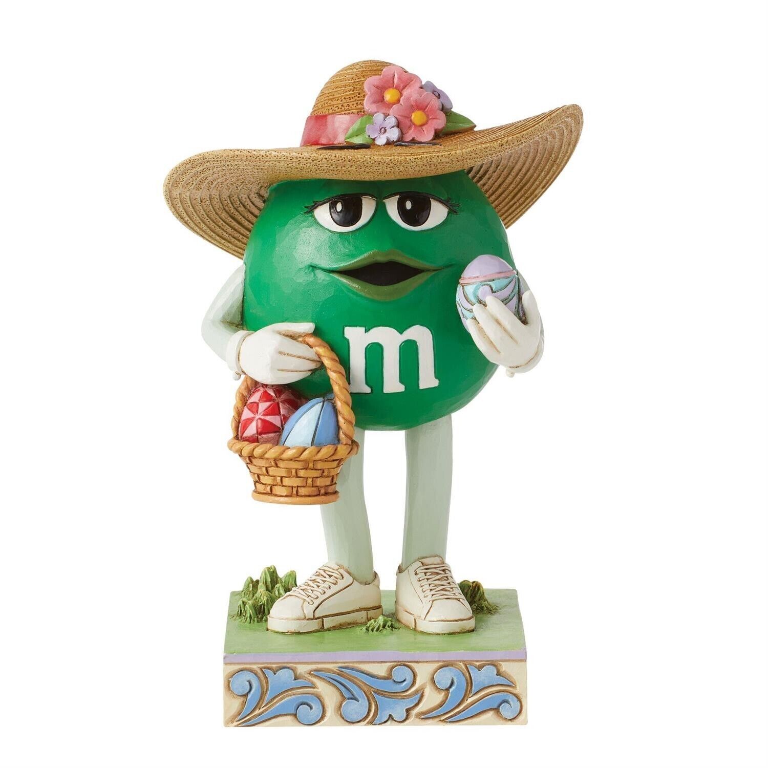 Jim Shore M&M\'S Collection - An Easter Beauty - Green Character w/Basket 6014810