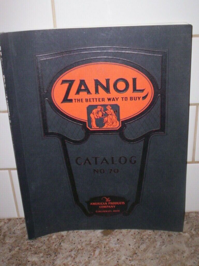 Vintage 1927 Zanol American Products Company Cincinnati Ohio Catalog No. 20     