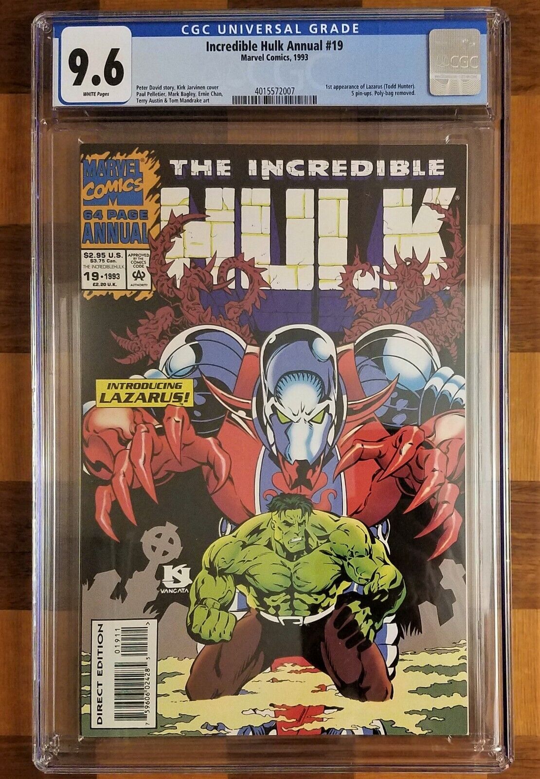 Incredible Hulk Annual #19 CGC 9.6 WP Marvel 1993 Direct 1st app Lazarus