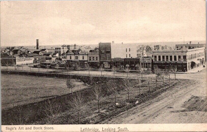 Vintage Postcard South View of the Town Lethbridge Alberta AB Canada       11008