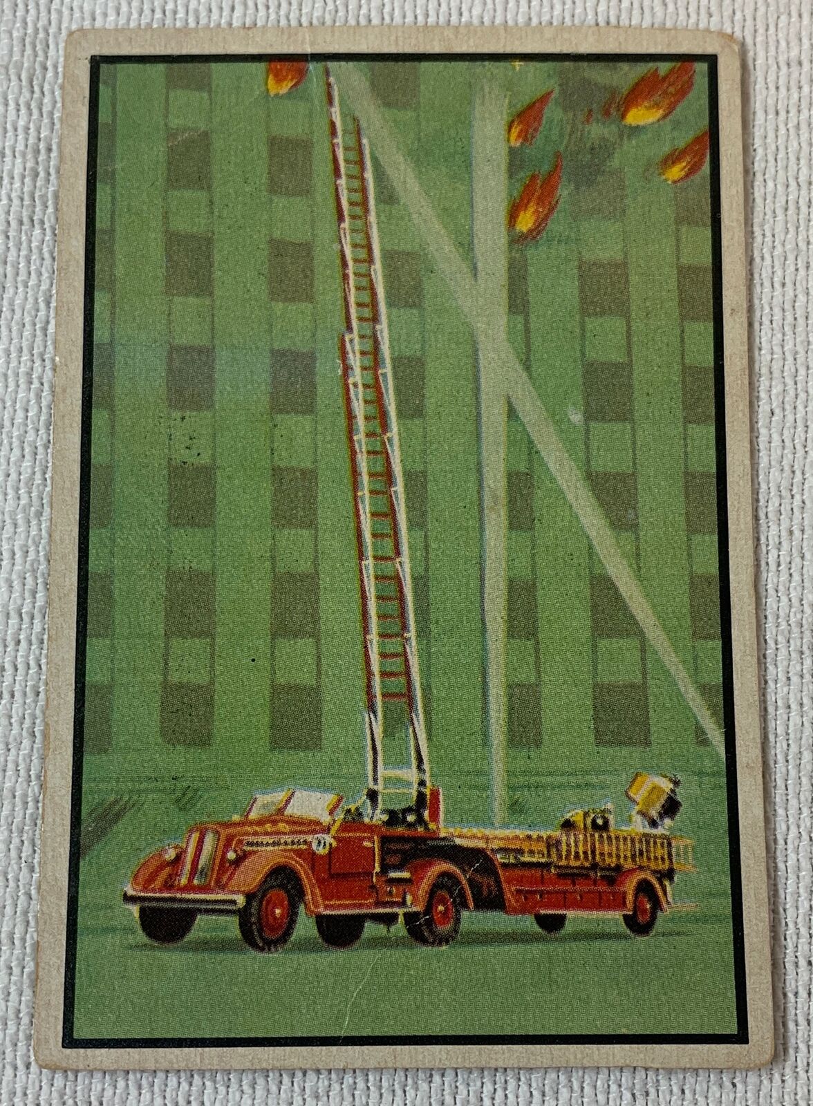 1952 Bowman Firefighters #50 - Modern Hook And Ladder