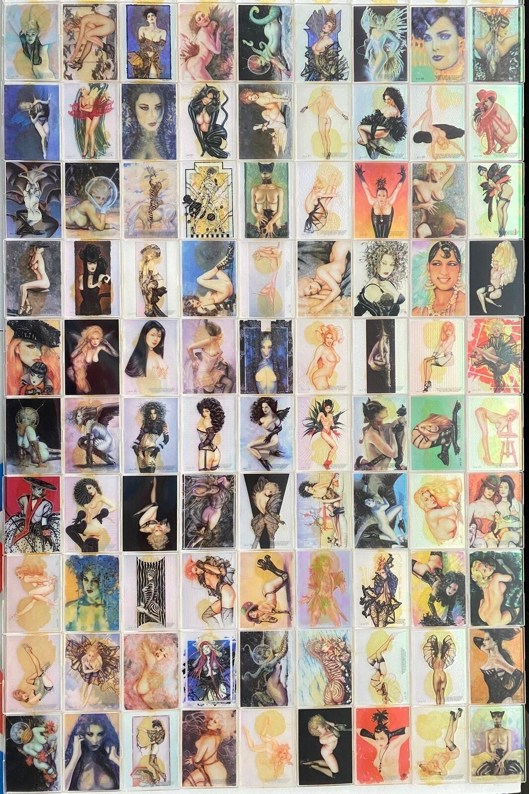 1997 Olivia De Berardinis Clearly Olivia Clearchrome Trading Card Set of 90