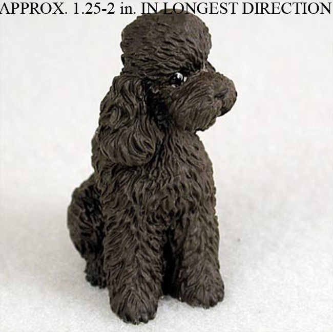 Poodle Mini Hand Painted Figurine Hand Painted Chocolate S