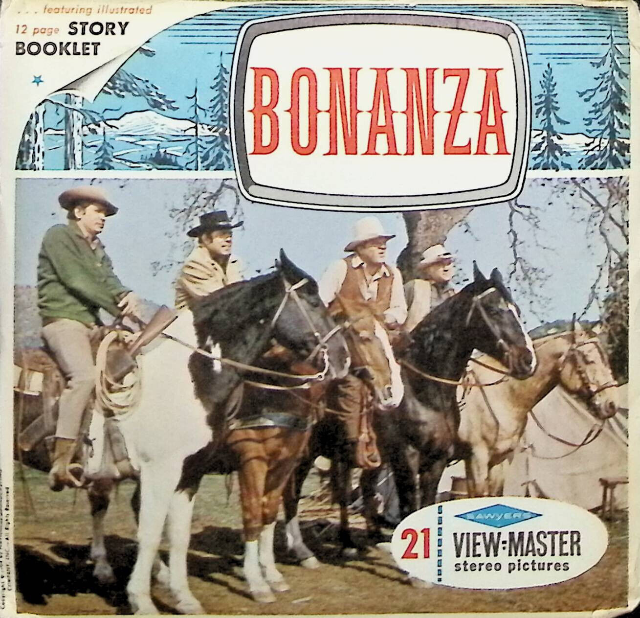 Bonanza - A Pink Cloud From Old Cathay 1964 NBC 3d View-Master 3 Reel Packet