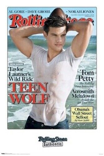 TAYLOR LAUTNER ~ TEEN WOLF ~ ROLLING STONE ~ 22x34 MOVIE POSTER
