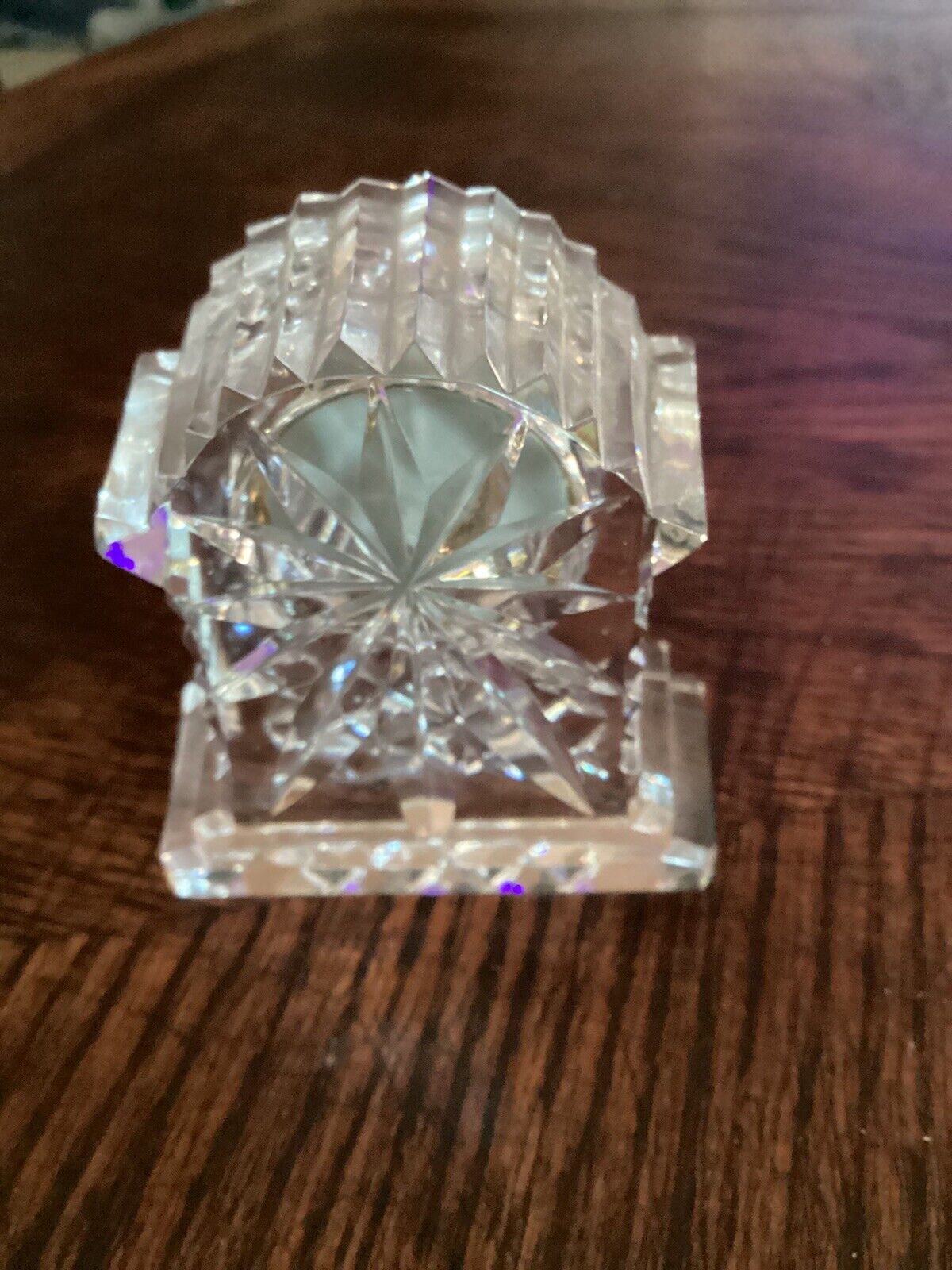Crystal Legends By Godinger Miniature Lead Crystal Desk Top Clock