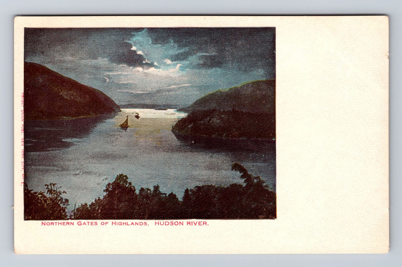 Hudson NY- New York, Northern Gates Of Highlands, Antique, Vintage Postcard