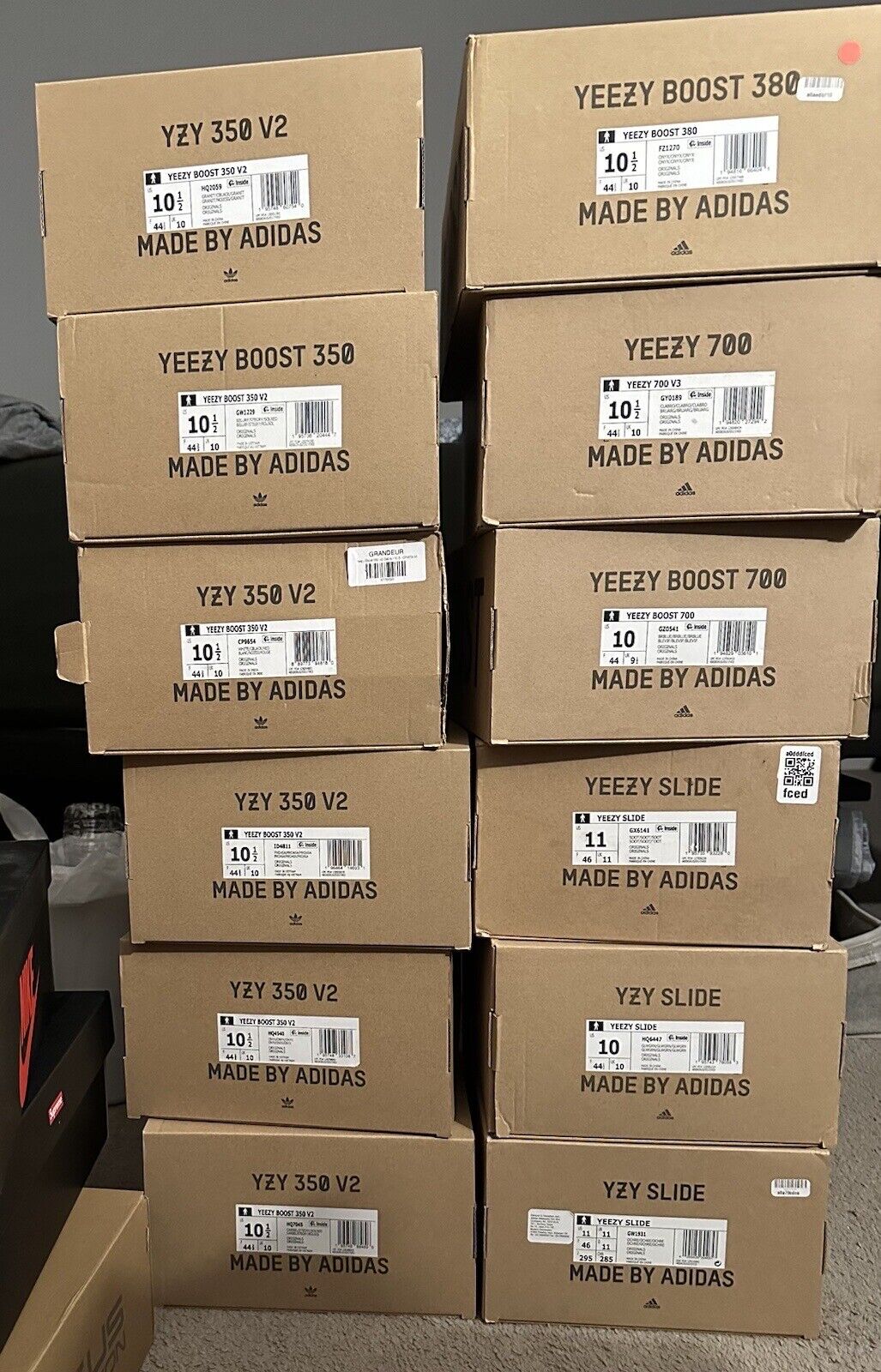 Authentic Adidas Yeezy Replacement Shoe Boxes. Various Styles.