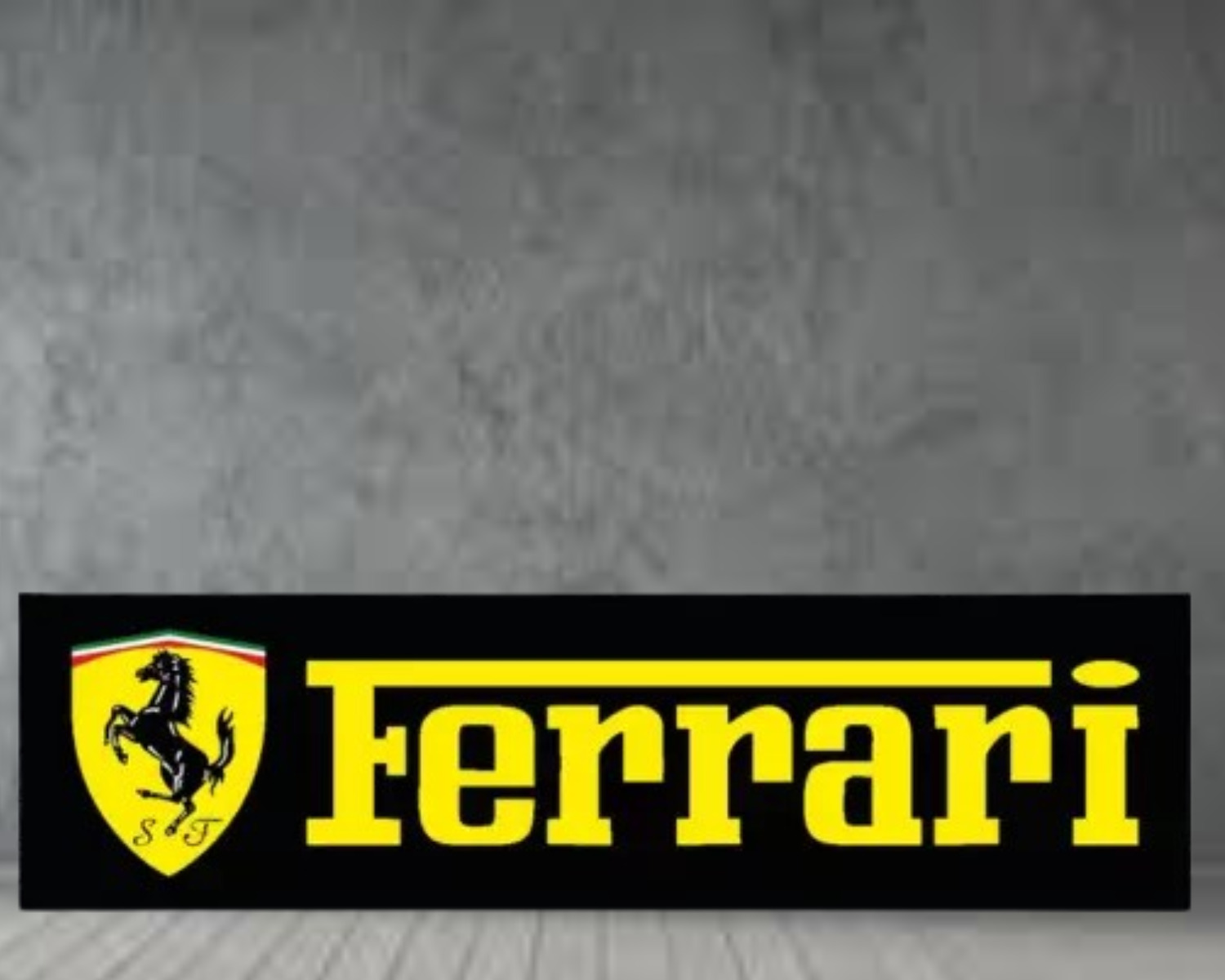 Ferrari   Porcelain Enamel Heavy Metal Sign 48 x 18  Inches Single Side