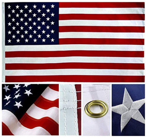 American US USA Flag 3x5FT Embroidered Nylon Brass Grommets (MILITARY GRADE)