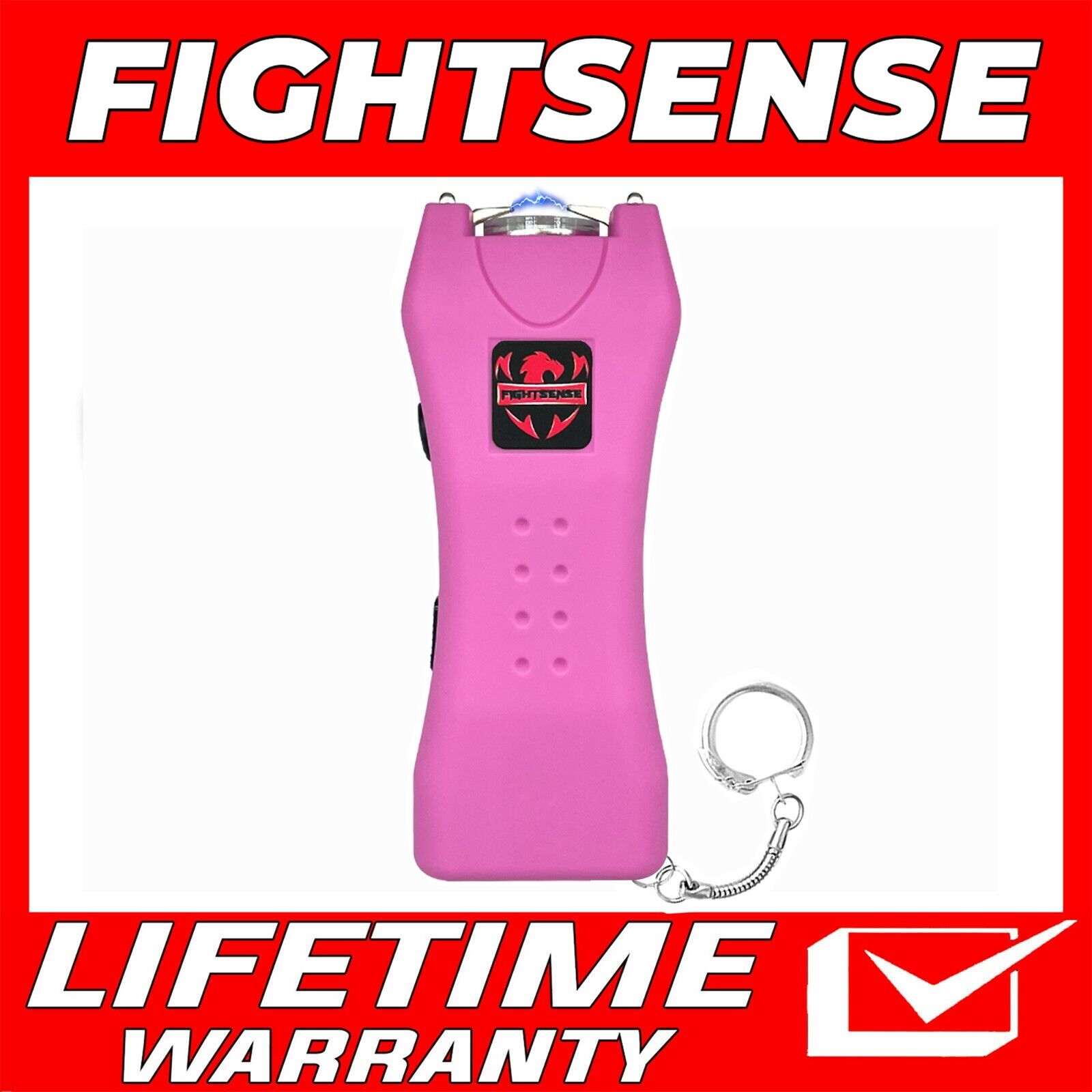 FIGHTSENSE Rechargeable Stun Gun 10 Mil Volts With Led Light Extremely Powerful