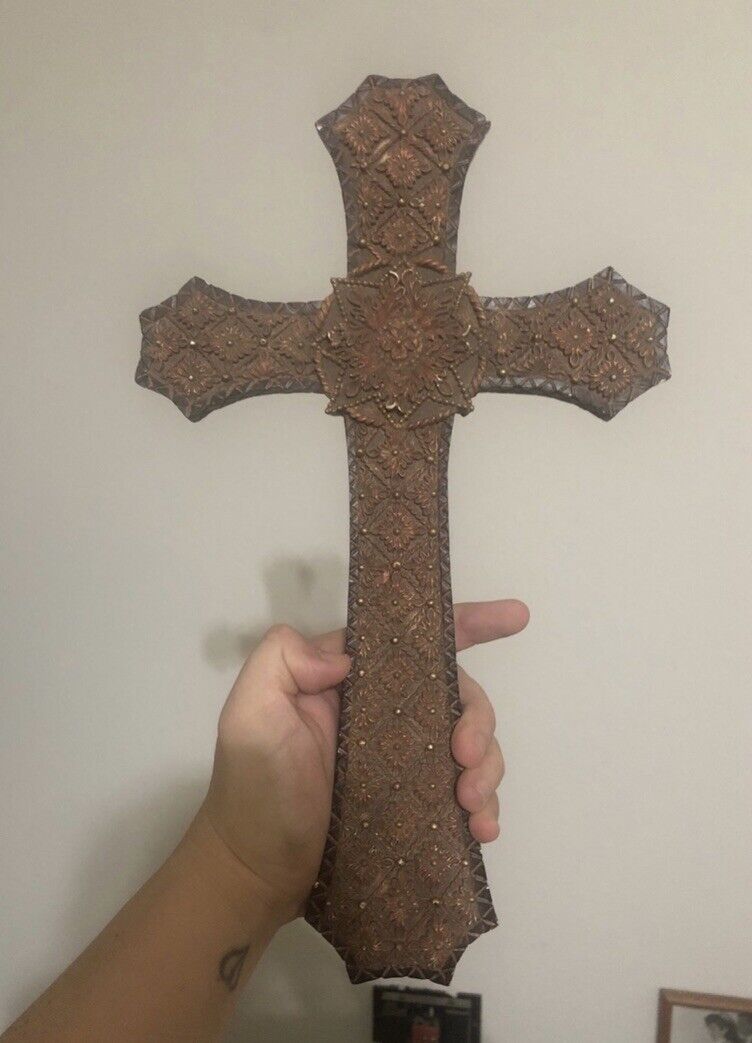 Vintage Resin Cross Wall Hanging From New Orleans
